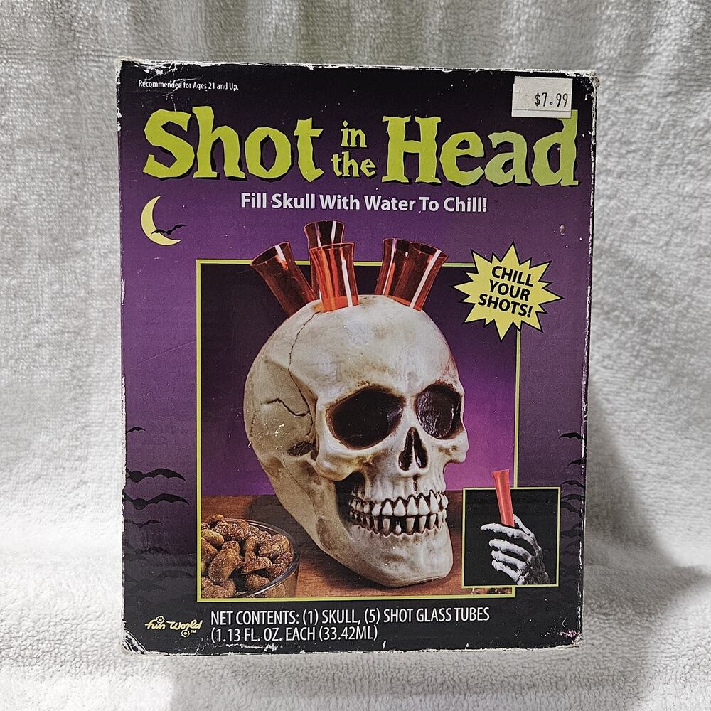Fun World Shot in the Head Skull Shot Chiller 5 Tubes Halloween 2013 #40459